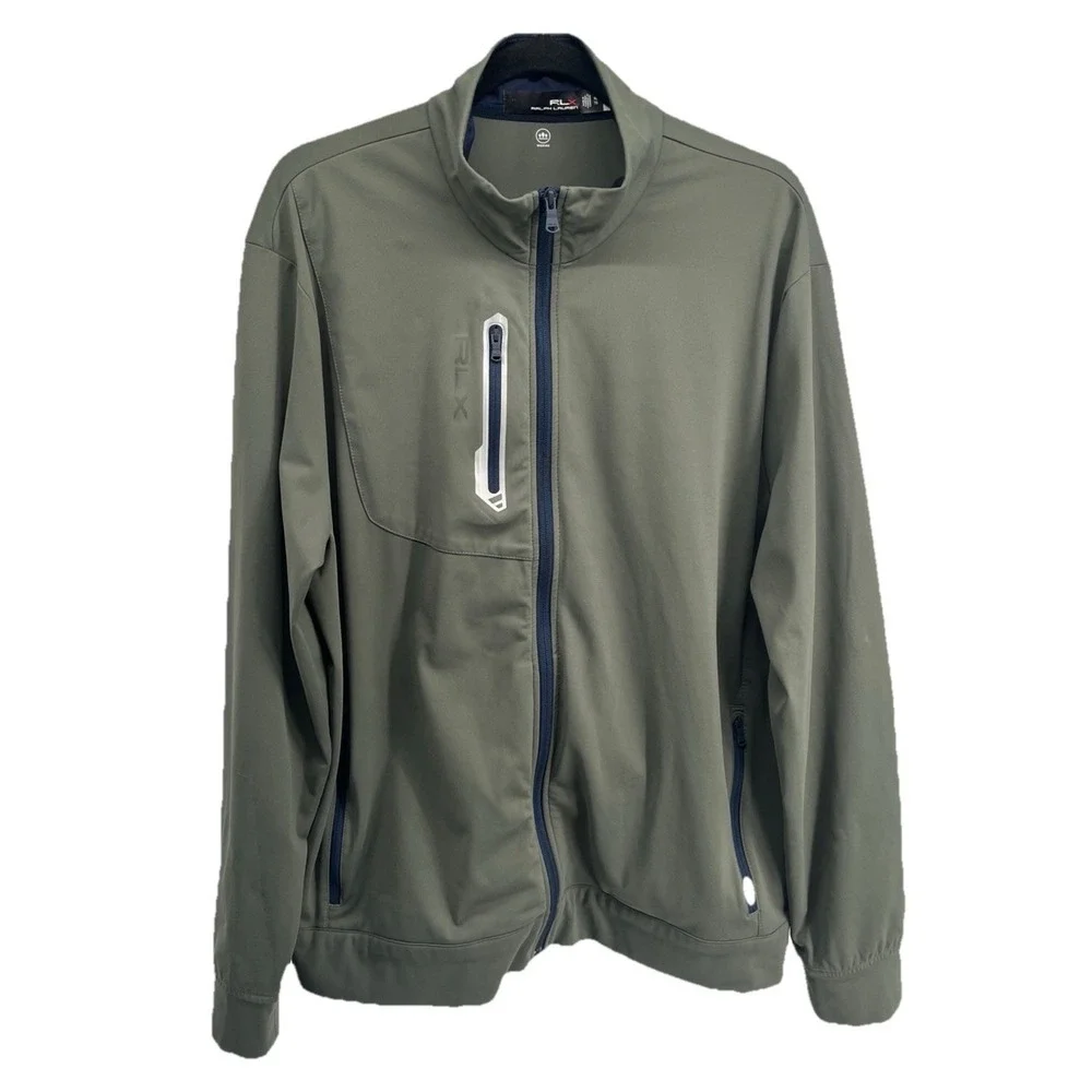 Polo Ralph Lauren RLX Performance Interlock Jacket Mens XL Green Stretch Wicking